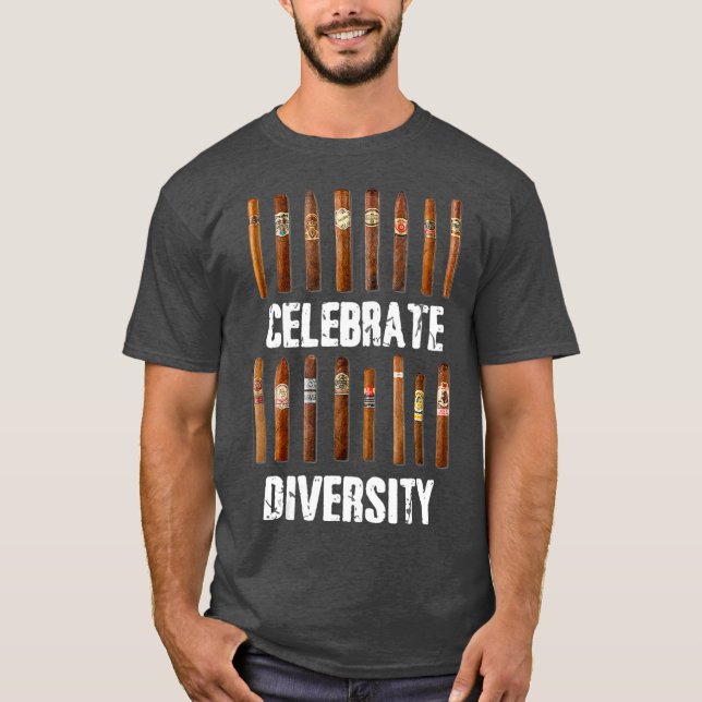 Camiseta Celebrar la diversidad fumar cigarrillos en los ci (Anverso)