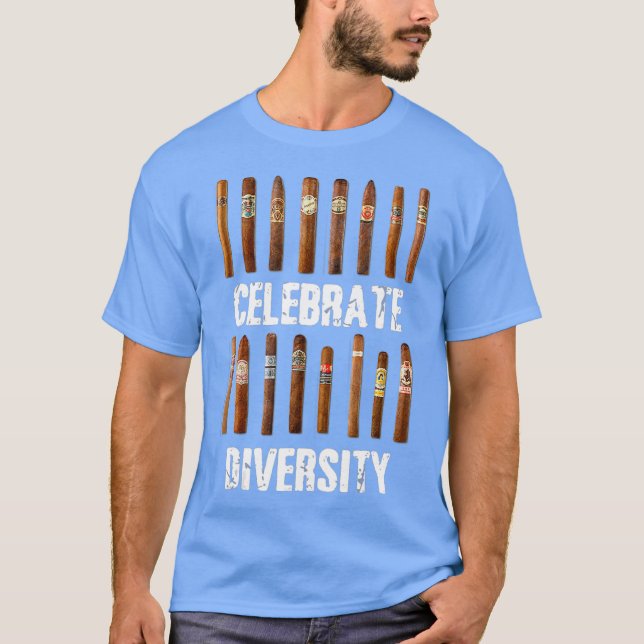 Camiseta Celebrar la diversidad fumar cigarrillos en los ci (Anverso)