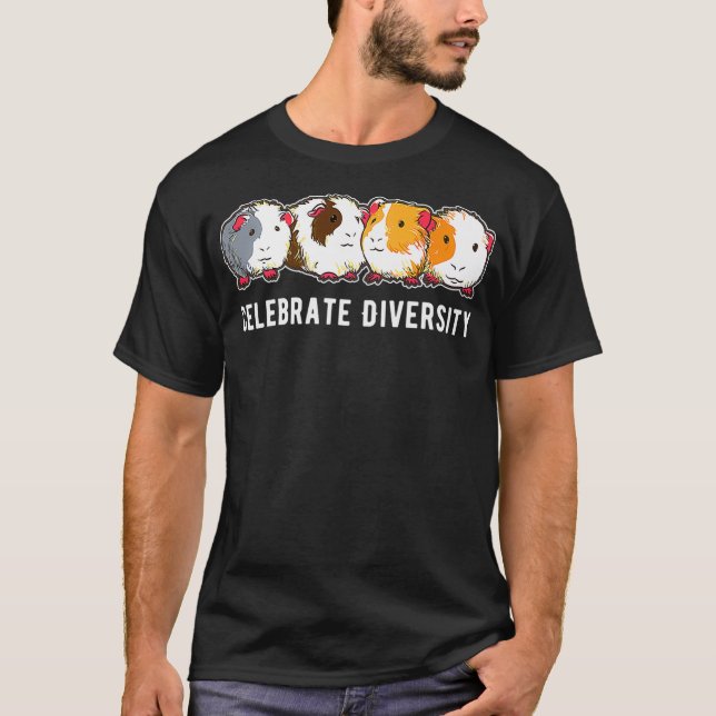 Camiseta Celebrar la Diversidad Guinea Pig Premium (Anverso)