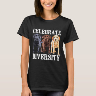 Camiseta Celebrar la diversidad Labrador de Perro Lover