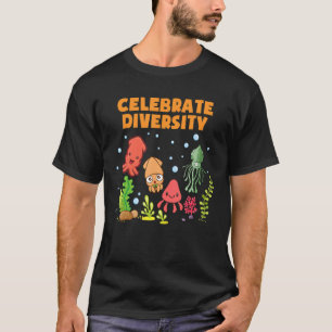 Camiseta Celebrar la diversidad Octopus Tshirt Cuttlefish S