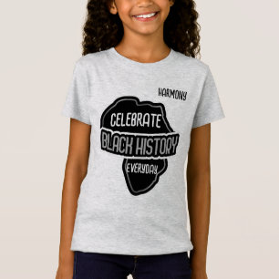Camiseta Celebrar la historia NEGRA todos los días
