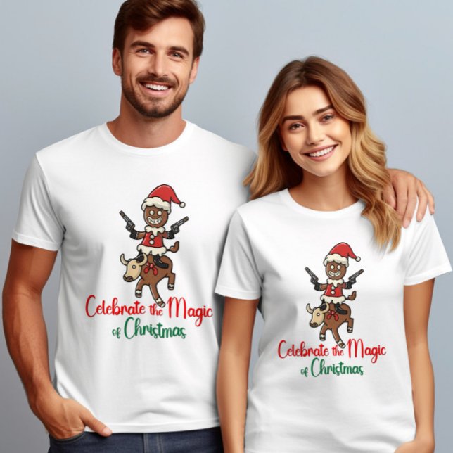 Camiseta Celebrar la magia de las galletas de ciervos Navid (Subido por el creador)
