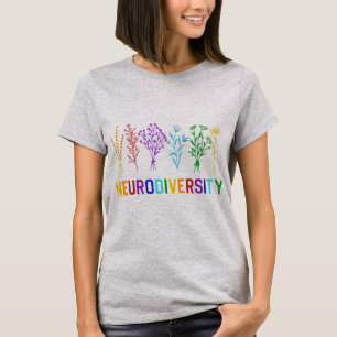 Camiseta Celebrar la Neurodiversidad con este gran arco iri