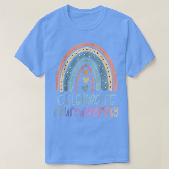 Camiseta Celebrar la neurodiversidad del autismo en salud m (Diseño del anverso)