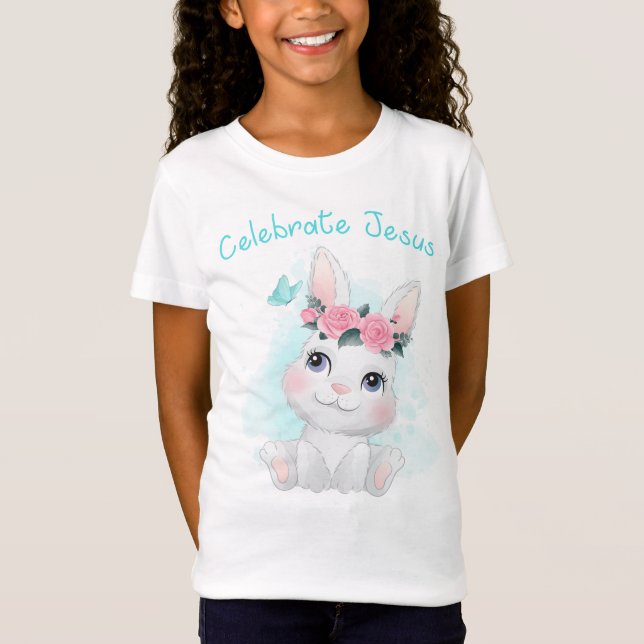 Camiseta Celebrar la Pascua de las Mujeres Chicas de la Fe  (Anverso)