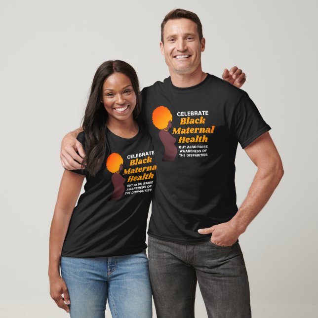 Camiseta Celebrar la SALUD MATERNA NEGRA (Unisexo)