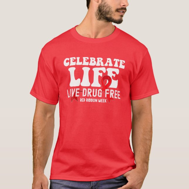 Camiseta Celebrar la Semana de la Cinta Roja Libre de Medic (Anverso)