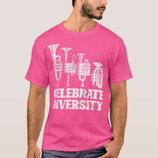 Camiseta Celebrar la trompeta de la diversidad