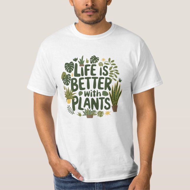 Camiseta Celebrar la vegetación con diseños de temática veg (Anverso)