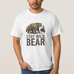Camiseta Celebrar la vida salvaje con el arte del oso