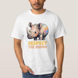Camiseta Celebrar la vida salvaje con el arte rinoceronte
