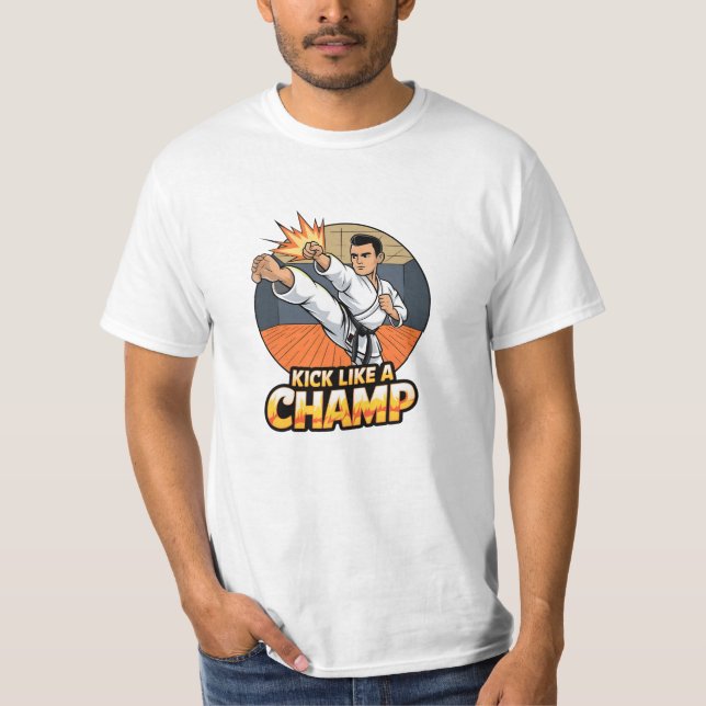 Camiseta Celebrar las artes marciales con diseños de karate (Anverso)