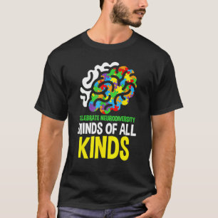 Camiseta Celebrar Las Mentes De Neurodiversidad De Todo Tip