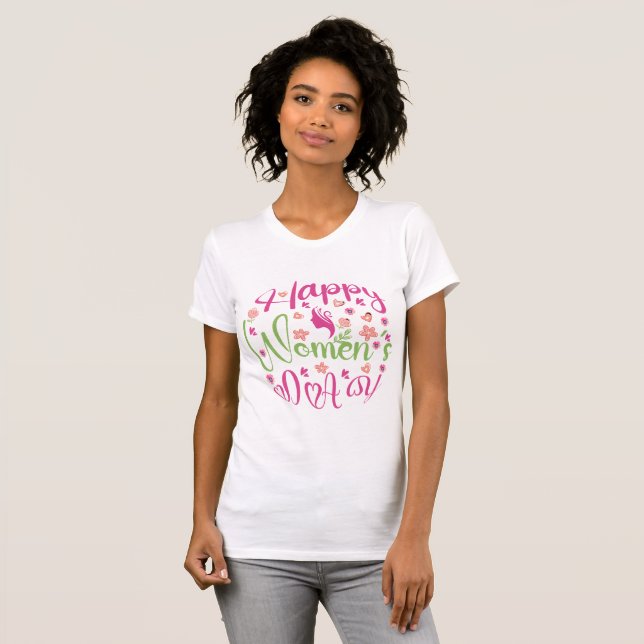 Camiseta Celebrar los Logros de las Mujeres (Anverso completo)
