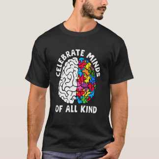 Camiseta Celebrar Mentes de Todas Clases Neurodiversidad Au