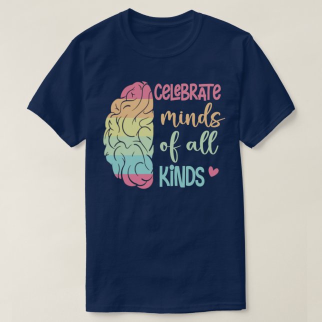 Camiseta Celebrar Mentes De Todo Tipo (Diseño del anverso)