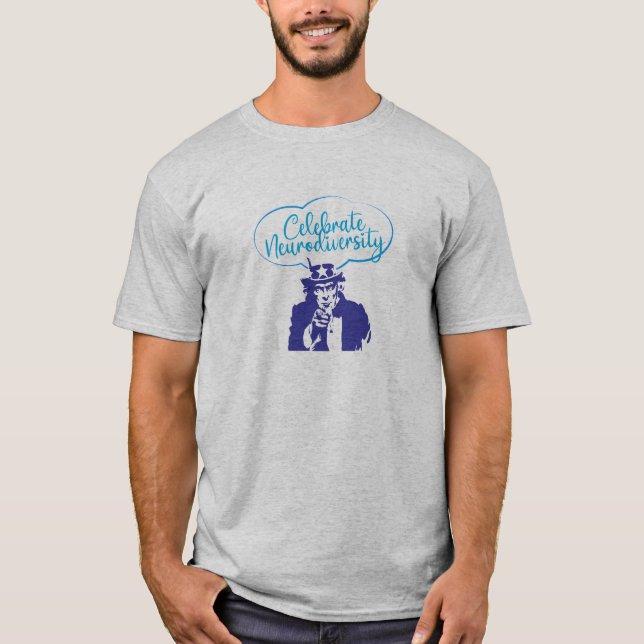 CAMISETA CELEBRAR NEURODIVERSIDAD TÍO SAM (Anverso)