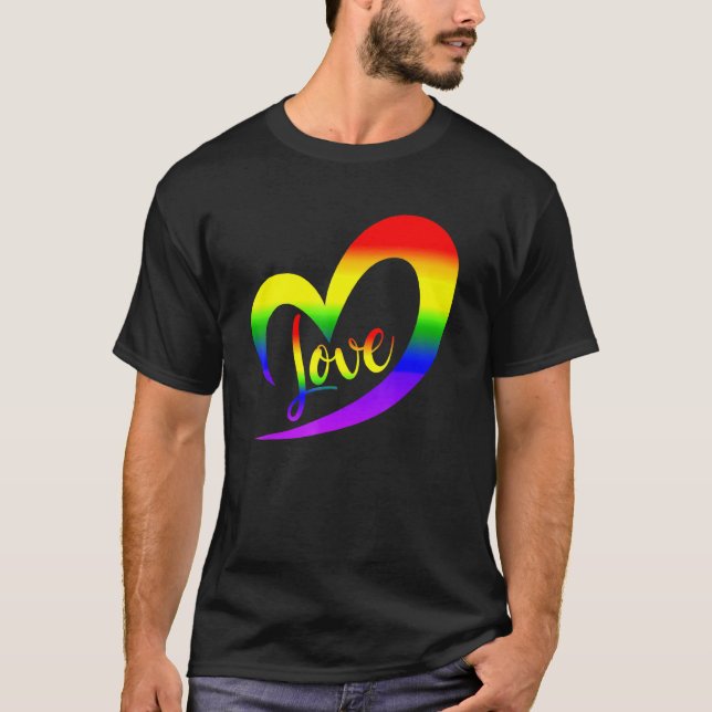 Camiseta Celebrar Orgullo con amor Lgbt Orgullo Arcoiris mi (Anverso)