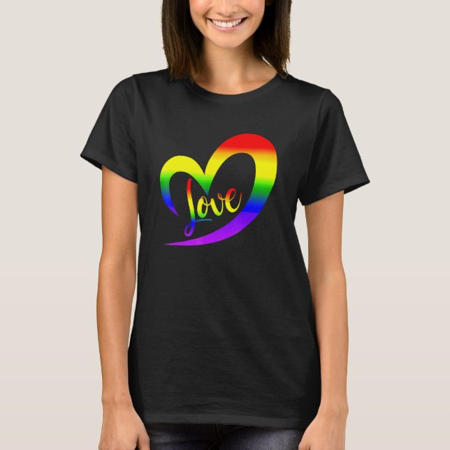 Camiseta Celebrar Orgullo con amor Lgbt Orgullo Arcoiris mi (Anverso)