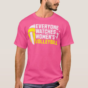 Camiseta Celebrar Que Todos Vean El Juego De Voleibol Femen