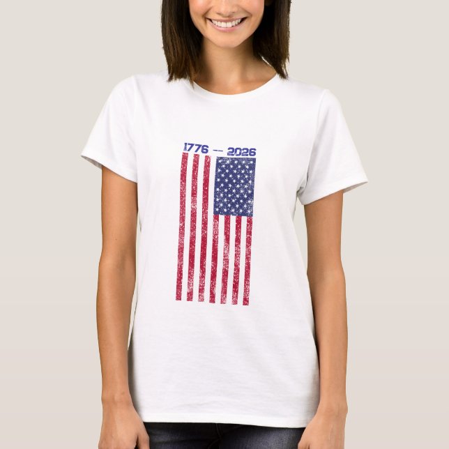 Camiseta Celebrate America 250 Women's T-shirt with Flag #5 (Anverso)