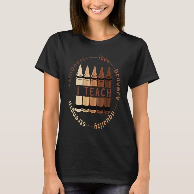 Camiseta Celebrate Black History Month I Teach Black Histor (Anverso)