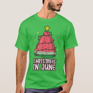Camiseta Celebrate Christmas In June With Watermelon Christ
