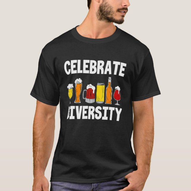Camiseta Celebrate Diversity Craft Beer Drink Root Beer  Al (Anverso)