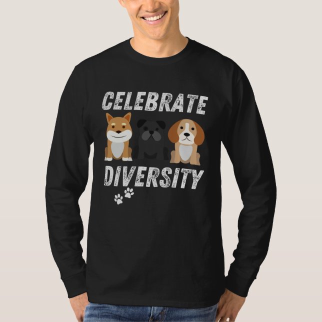 Camiseta Celebrate Diversity Dogs Men & Women (Anverso)