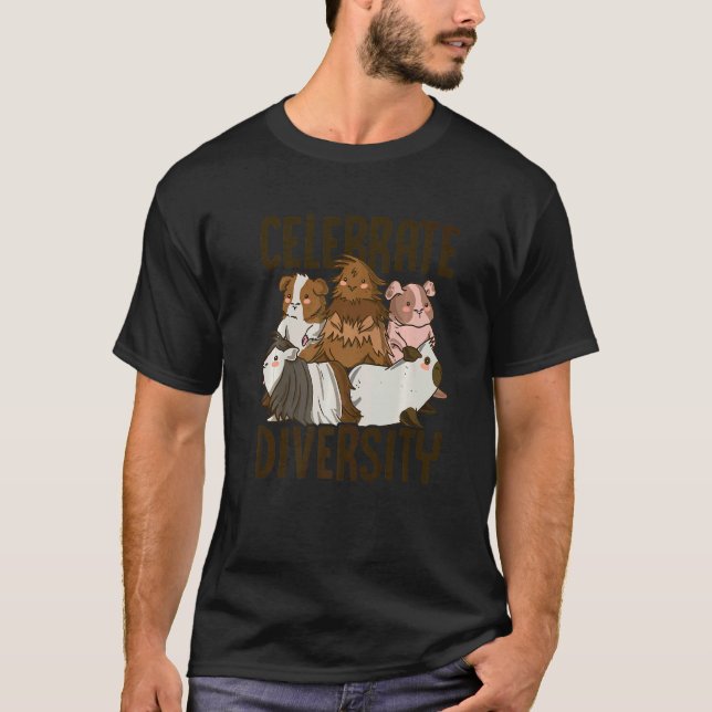 Camiseta Celebrate Diversity Guinea Pig Owner Pet Cavy Anim (Anverso)