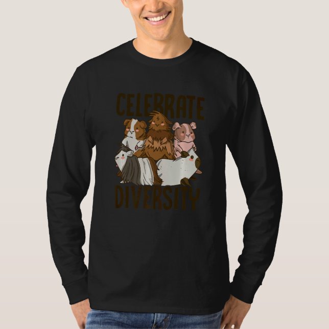 Camiseta Celebrate Diversity Guinea Pig Owner Pet Cavy Anim (Anverso)