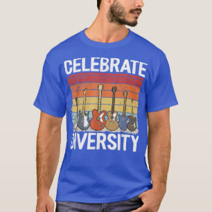 Camiseta Celebrate Diversity Guitar Lovers Guitarist Funny 