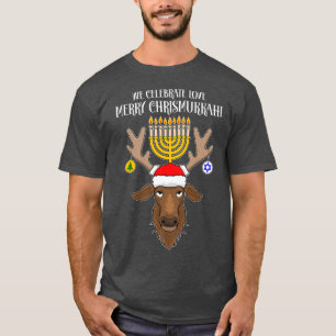 Camiseta Celebrate Love Jewish Christmas Merry Chrismukkah 