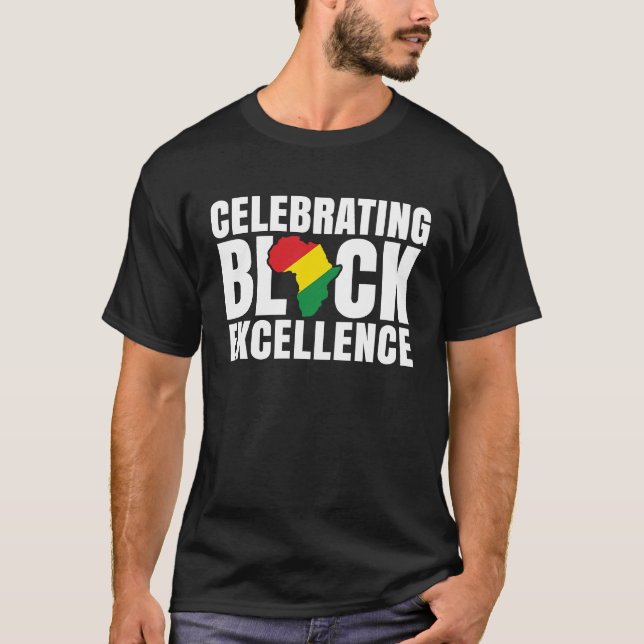 Camiseta Celebrating Black Excellence African Pride History (Anverso)