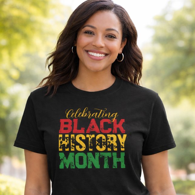 Camiseta Celebrating Black History Month Typography (Subido por el creador)