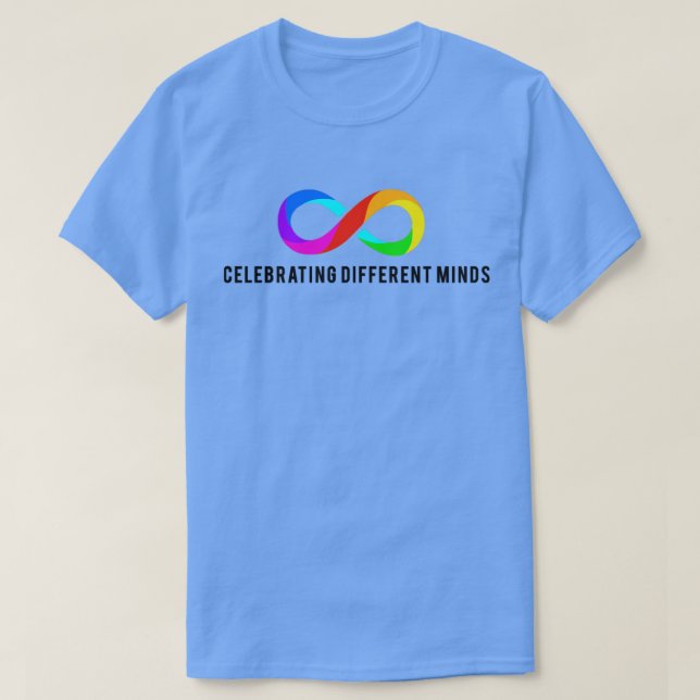 Camiseta Celebrating different minds for light Tshirts (Diseño del anverso)