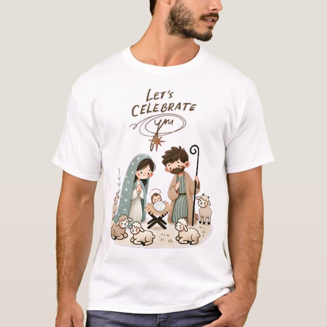 Camiseta Celebremos a tu bebé Jesús (Anverso)