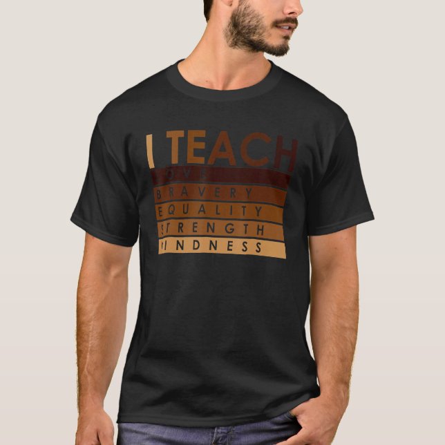 Camiseta Celebro el mes de la historia negra y enseño histo (Anverso)