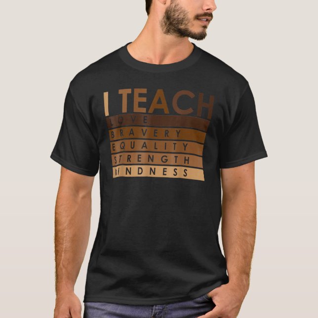 Camiseta Celebro el mes de la historia negra y enseño histo (Anverso)