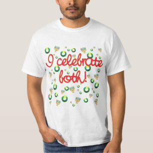 Camiseta Celebro navidad y Jánuca