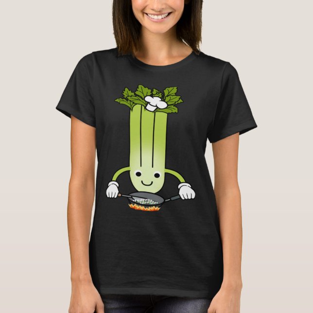 Camiseta Celery Chef Ironic Saying Leek Vegetables (Anverso)