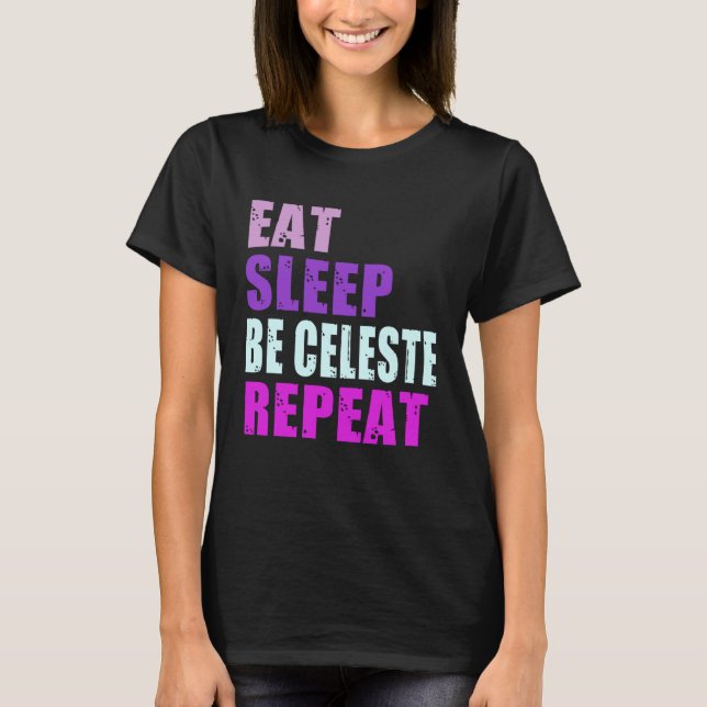 Camiseta Celeste Que Duerma Se Repita Celeste (Anverso)