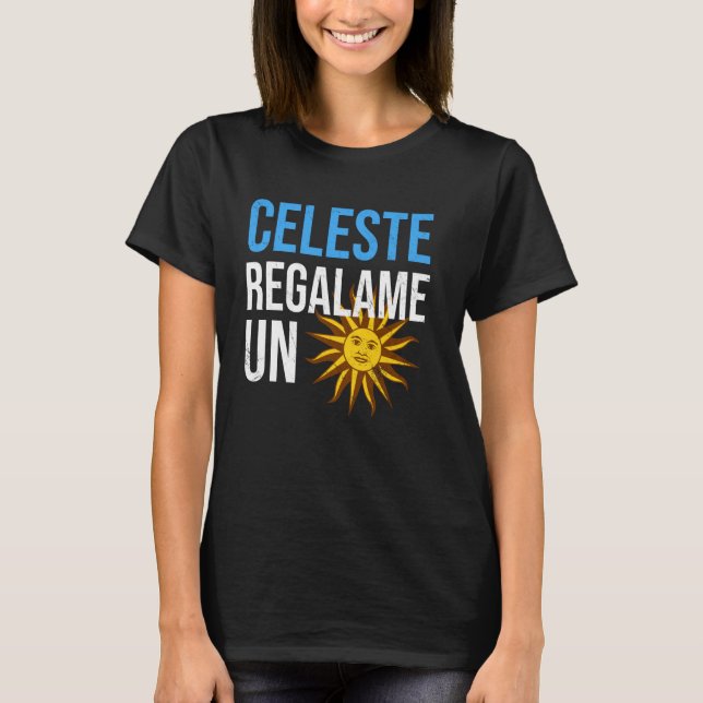 Camiseta celeste regalame un sol Uruguay (Anverso)