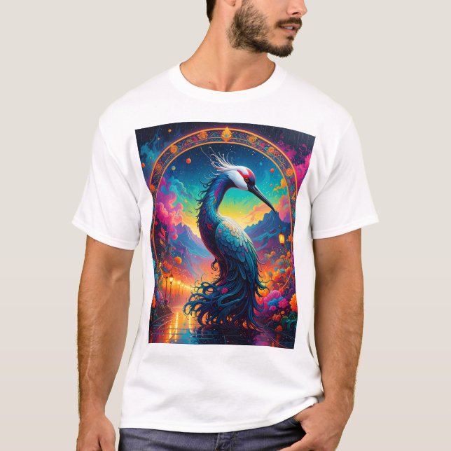 Camiseta Celestial Crane of the Lantern Realm (Anverso)