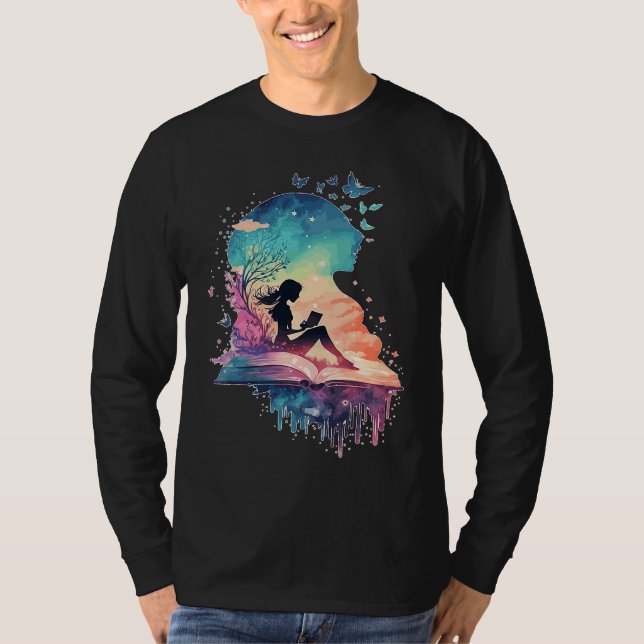 Camiseta Celestial Fairy Reading Book Fantasy Novel Book (Anverso)