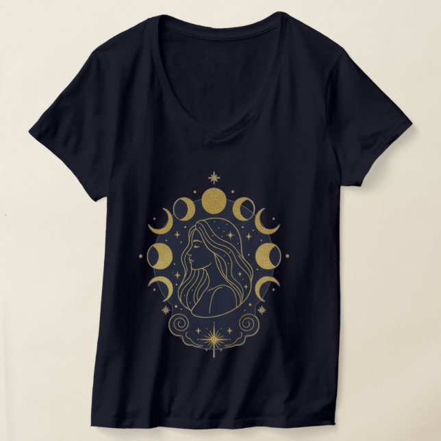 Camiseta Celestial Goddess Moon & Stars Women’s T-Shirt (Distribución )