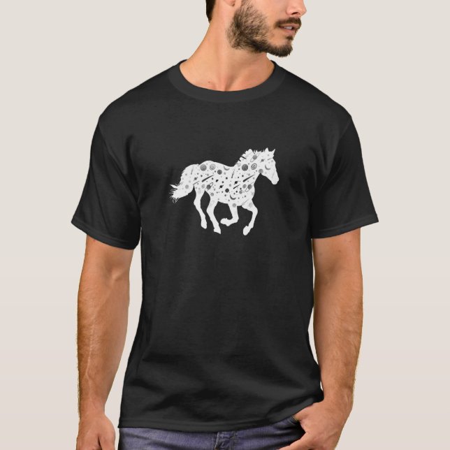 Camiseta Celestial Horse for Horseback Riding Horse Barrel  (Anverso)
