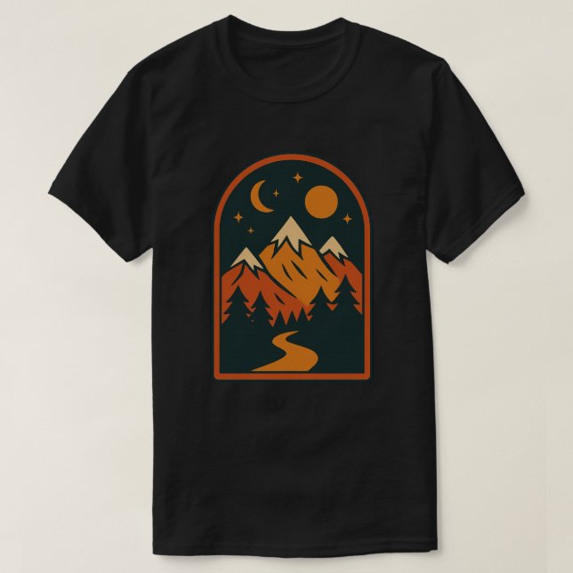 Camiseta Celestial Landscape Men's Dark T-Shirt (Diseño del anverso)