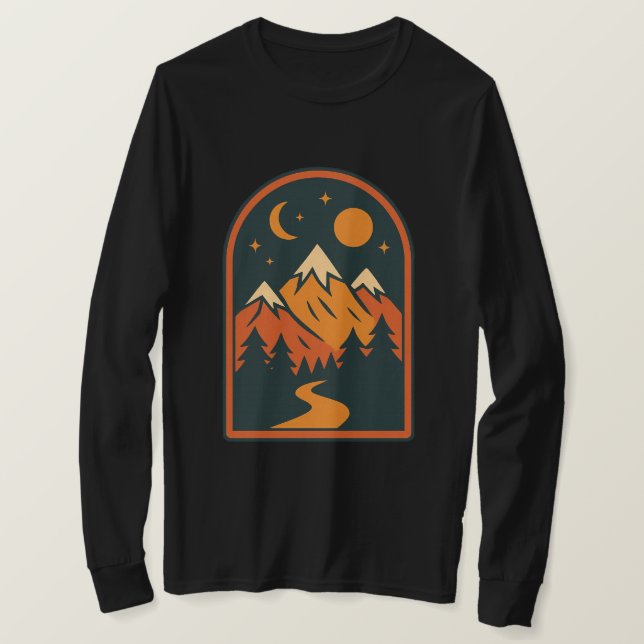 Camiseta Celestial Landscape Men's  Long Sleeve T-Shirt (Anverso del diseño)
